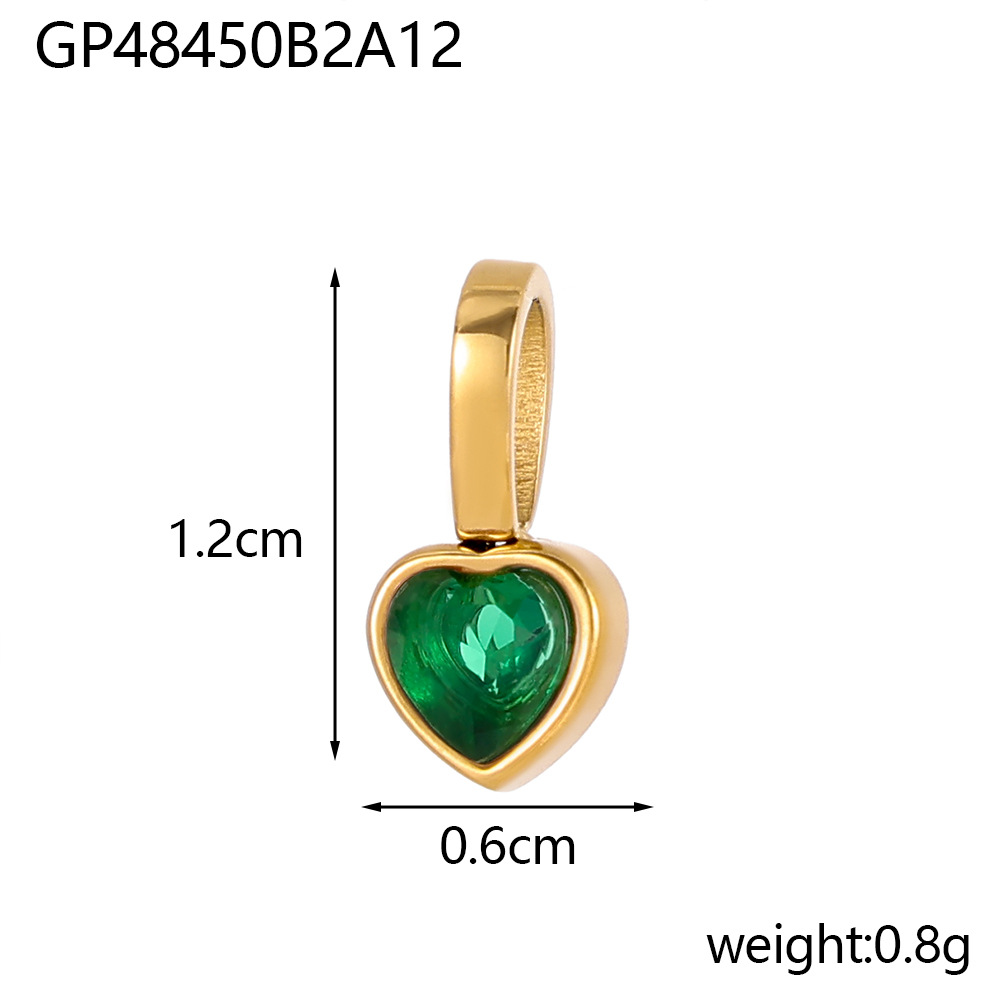 15g Weight Pendant, Chain Jewelry Making Type 12*6mm, 45cm Jewelry Making Size Zircon Inlay Material DIY Jewelry Accessories Classification 1 Piece Quantity 304 Stainless Steel Material Heart Shape Pattern Plating Design Basic, Modern Style, Simple Style Style 1 Piece 12*6mm 45cm 304 Stainless Steel Zircon Heart Shape Pendant Chain 2