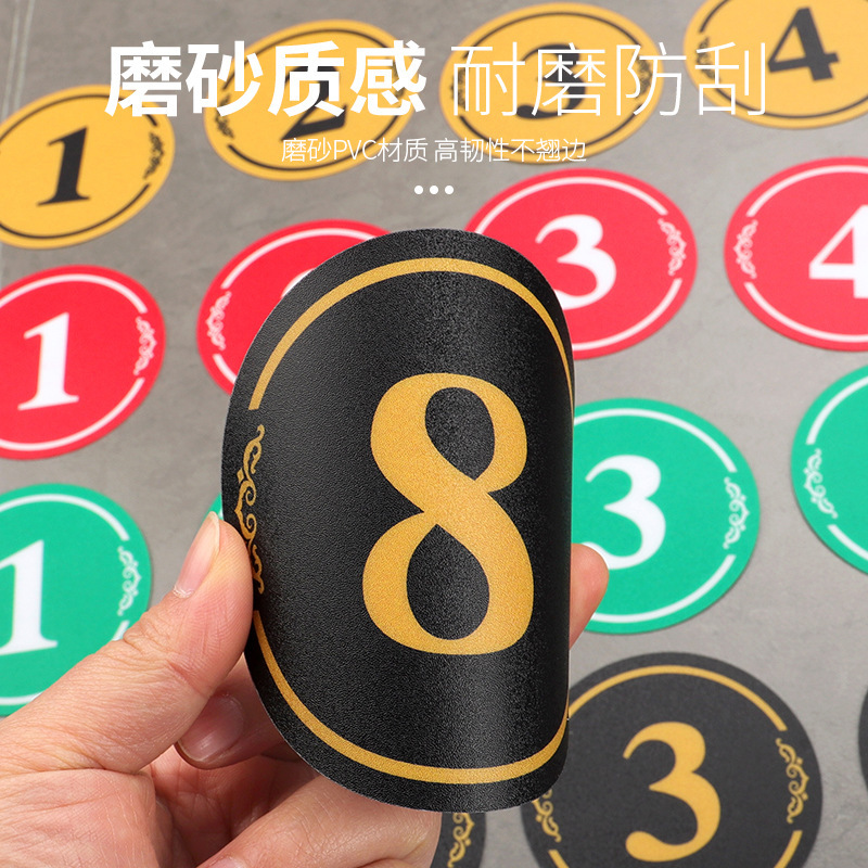 Frosted PVC Digital Number Plate Digital Sticker Number Table Number Plate Sticker Digital Equipment Serial Number Sticker