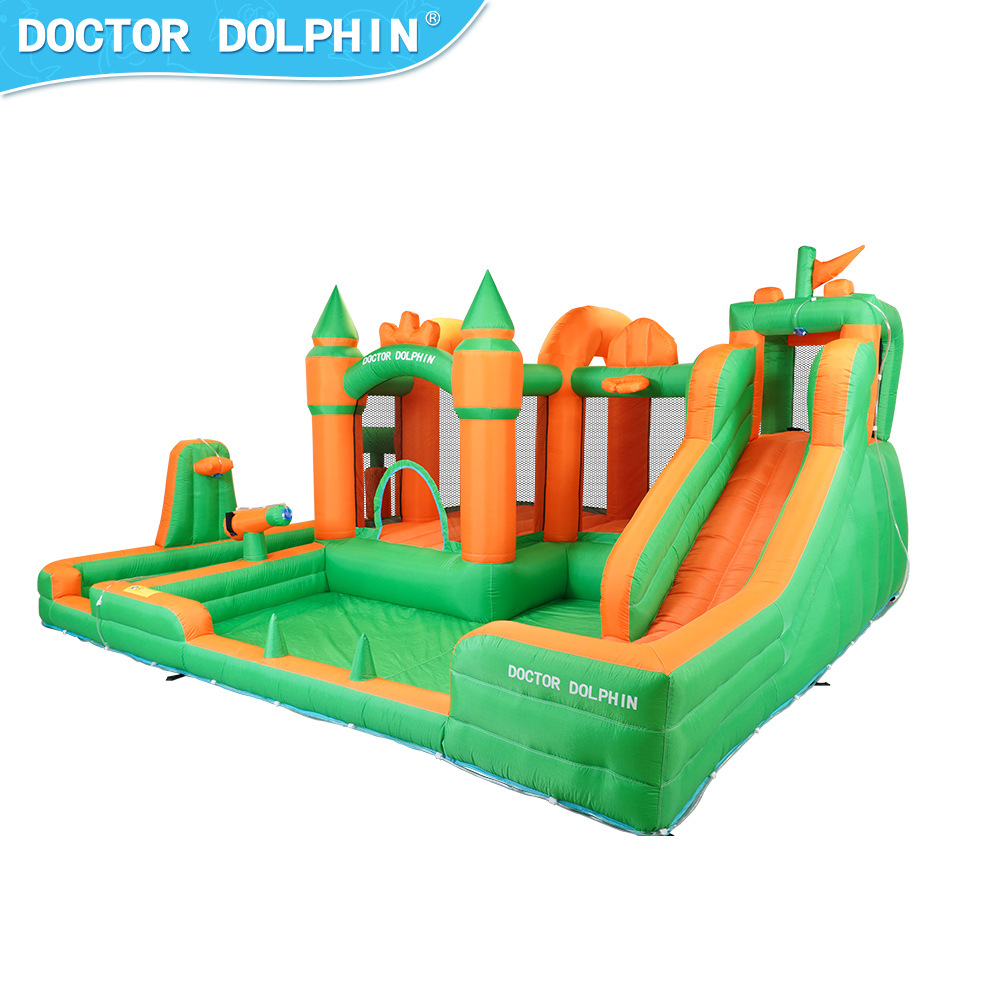 Castillo inflable para niños modelo nuevo de Doctor Delfín, parque infantil inflable para interiores, castillo inflable pequeño.