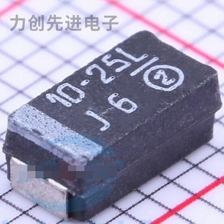 593D106X5025C2TE3 参数 10uF(106) ±5% 25V 钽电容