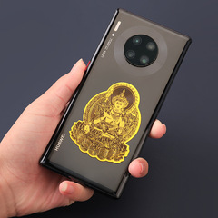 卸売り仏家十二生肖守護神本命仏携帯電話はひょうたん虚空蔵菩萨携帯電話金属シールを貼っている