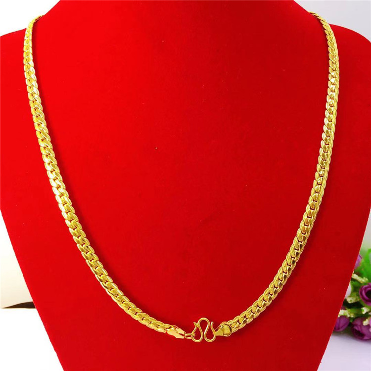 Cadena 22k 23k 24k Collar Gp De Oro Tailandés Baht 24 50 Gra - Foto 3