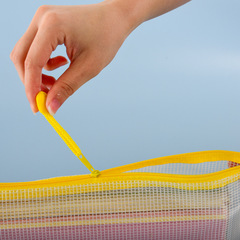 Waterproof grid bag EVA file bag with zipper Transparent A4 archival bag Thickened data bag file bag