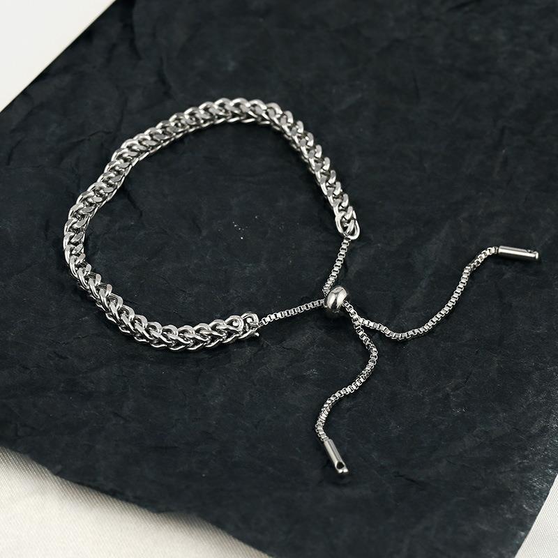 Simple Style Solid Color Titanium Steel Braid Bracelets display picture 5