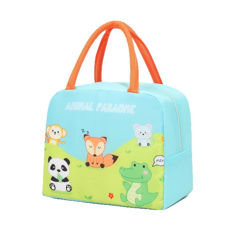 Bolsa de lonchera de dibujos animados lindo para ir a la escuela con comida bolsa de aislamiento bolsa bento para estudiantes papel de aluminio lindo bolso portátil bolsa de almuerzo