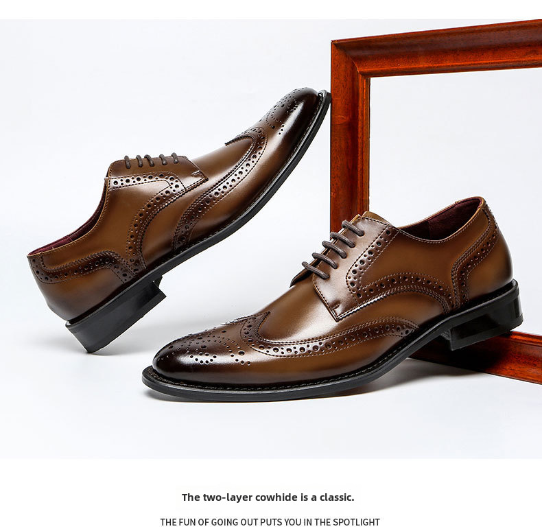 British Style Men's Business Leather Shoes - Formal Footwear_voghion.com