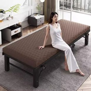 Japanese-Style Folding Bed Office Nap Bed Single Bed Hospital Mobile Companion Bed with Wheels Bedroom Splicing