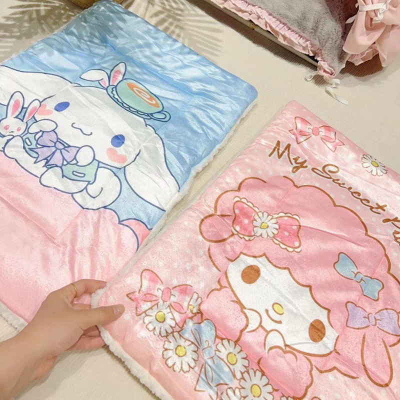 Оптовые печатные коврики для домашних животных, хлопковые коврики, универсальные зимние теплые кошачьи будки и будки для всех сезонов, утолщенные печатные спальные коврики с героями мультфильмов.