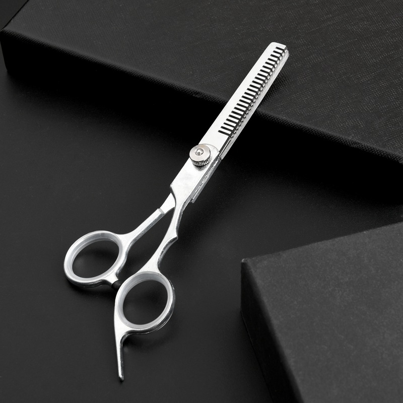 Suministro de fábrica tijeras divididas tijeras de pelo de acero inoxidable herramientas para el cabello tijeras planas de 6 pulgadas tijeras de dientes traje combinado