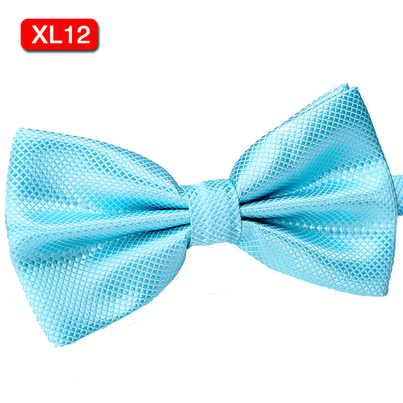 Nuevo color sólido moda simple vestido arco e-commerce fiesta boda color sólido cuadros finos pajarita pañuelo traje