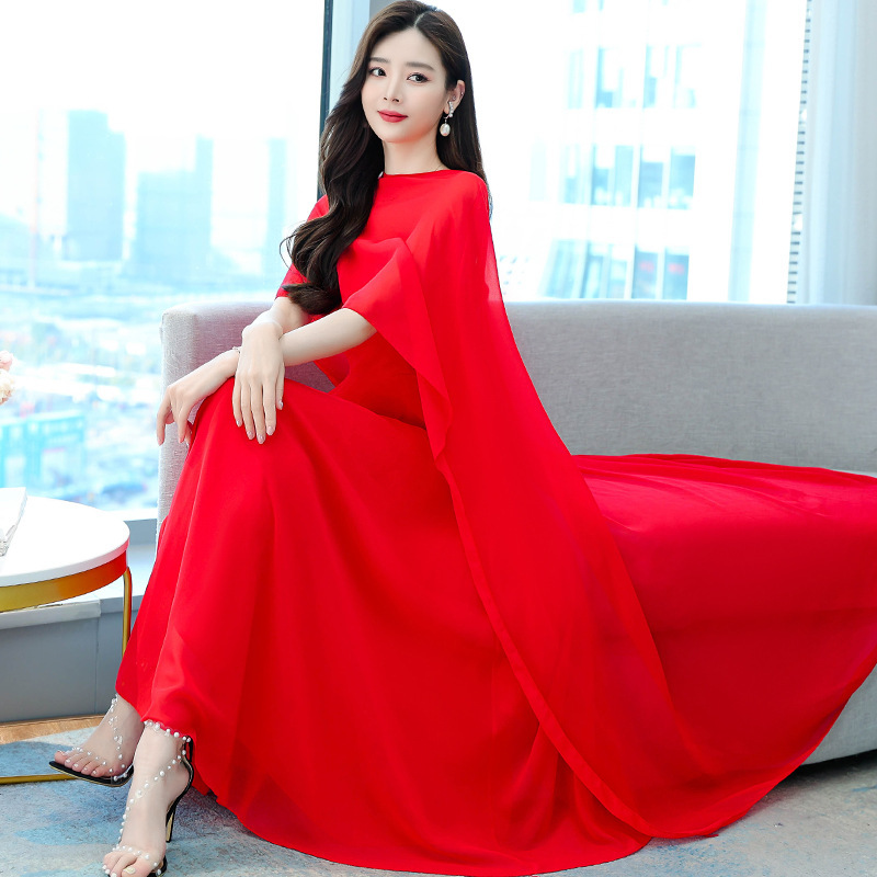 Antique Long Fashion Cloak Fake Two-piece Zen Dress Fairy Elegant Zen Elegant Dress Cross-border Hot Sale