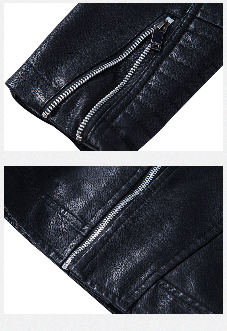 Men's Leather Jacket For Autumn, Casual Lapel Style For Men_voghion.com