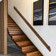 欧式靠墙木楼梯扶手实木别墅阁楼室内家用防滑轻奢幼儿园走廊扶手