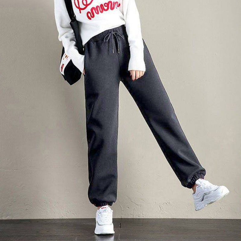 Pantalones de chándal de lana de cordero gruesa para otoño e invierno, pantalones casuales, pantalones harem, pantalones de algodón, cálidos y resistentes al frío, nuevo modelo 2026