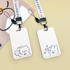 ABS plastic document card holder Kindergarten pick-up and drop-off employee ID card access control ic card protective cover lanyard cartoon card holder