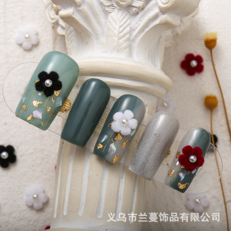 Christmas nail decoration flower-shaped solar-powered