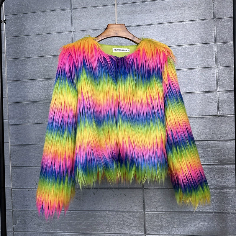 Раскрашенная шерстяная куртка, Aliexpress