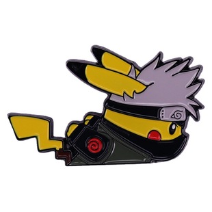 Naruto Kakashi Pokemon Fun Combined with Cartoon Animation Brooch Badge Gift Decorative Enamel Pin