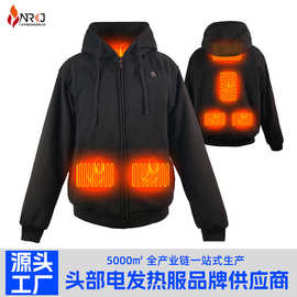 亚马逊韩版宽松休闲男士卫衣八区发热服秋冬款冬季发热跨境定制