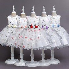 定制歐美童裙兒童公主蓬蓬裙童禮服童裝女童婚紗裙女童演出服