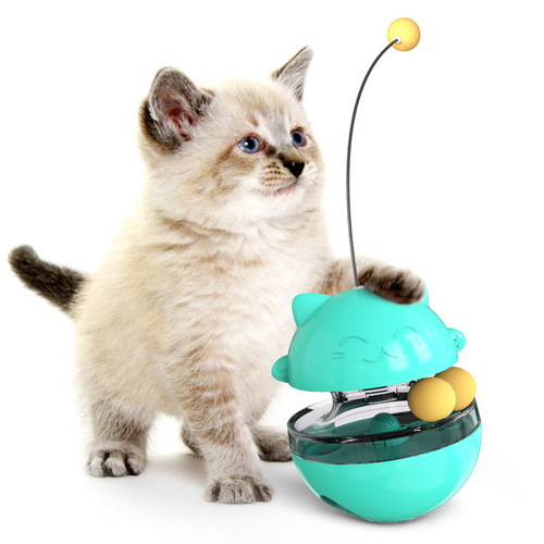Shake Cat Toy Spinner, Cat Teaser Wand, Self-Entertaining Gadget, Track Ball, No-Drop, Anti-Leak Food Ball, Cat Toy, Pet Supplies