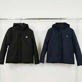 跨境毒家现货正确版本高品质P家新款三角标连帽棉服外套男女同款