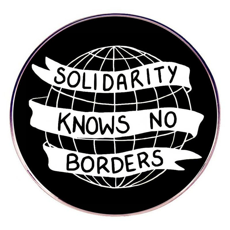 국경없는 유니티 브로치 글로벌 우정 핀 배지 금속 합금 배지 액세서리