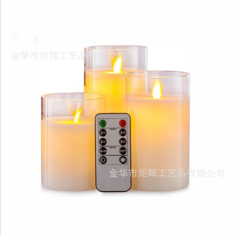 Transparent glass shake candle lamp LED swing electronic candlelight…