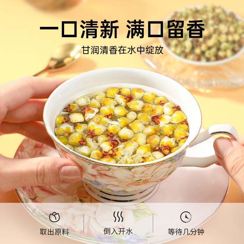 Dried White Plum Flower Tea Bai Mei Hua Floral Herbal Infusion 80g quality and texture