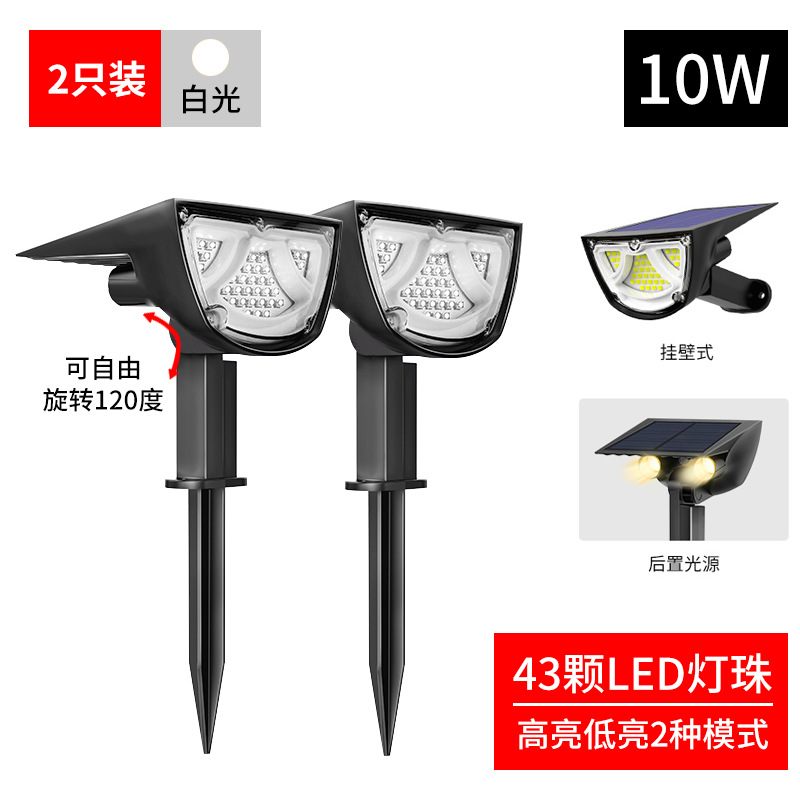 Amazon solar luz de tierra jardín al aire libre jardín bosque paisaje jardín luz de pared de jardín luz de césped de plástico de inducción LED
