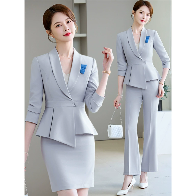 Профессиональный костюм, костюм, юбка, женский весенний и осенний салон красоты