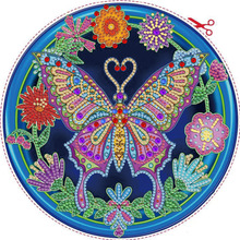 儿童手工益智钻石画圆框5D异形钻DIY装饰挂画家居客厅装饰点钻画