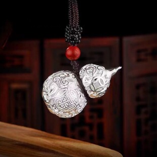 High imitation silver ion silver plated gourd lucky love gourd pendant adjustable send lover Jewelry pendant