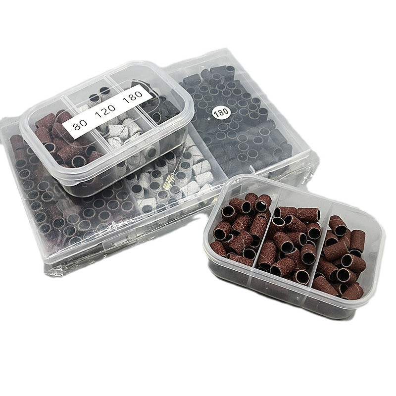 Juego de Anillos de Pulido para Uñas, con Eje para Máquina de Pulir, Anillos de Pulido Coloridos con Grano de Diamante