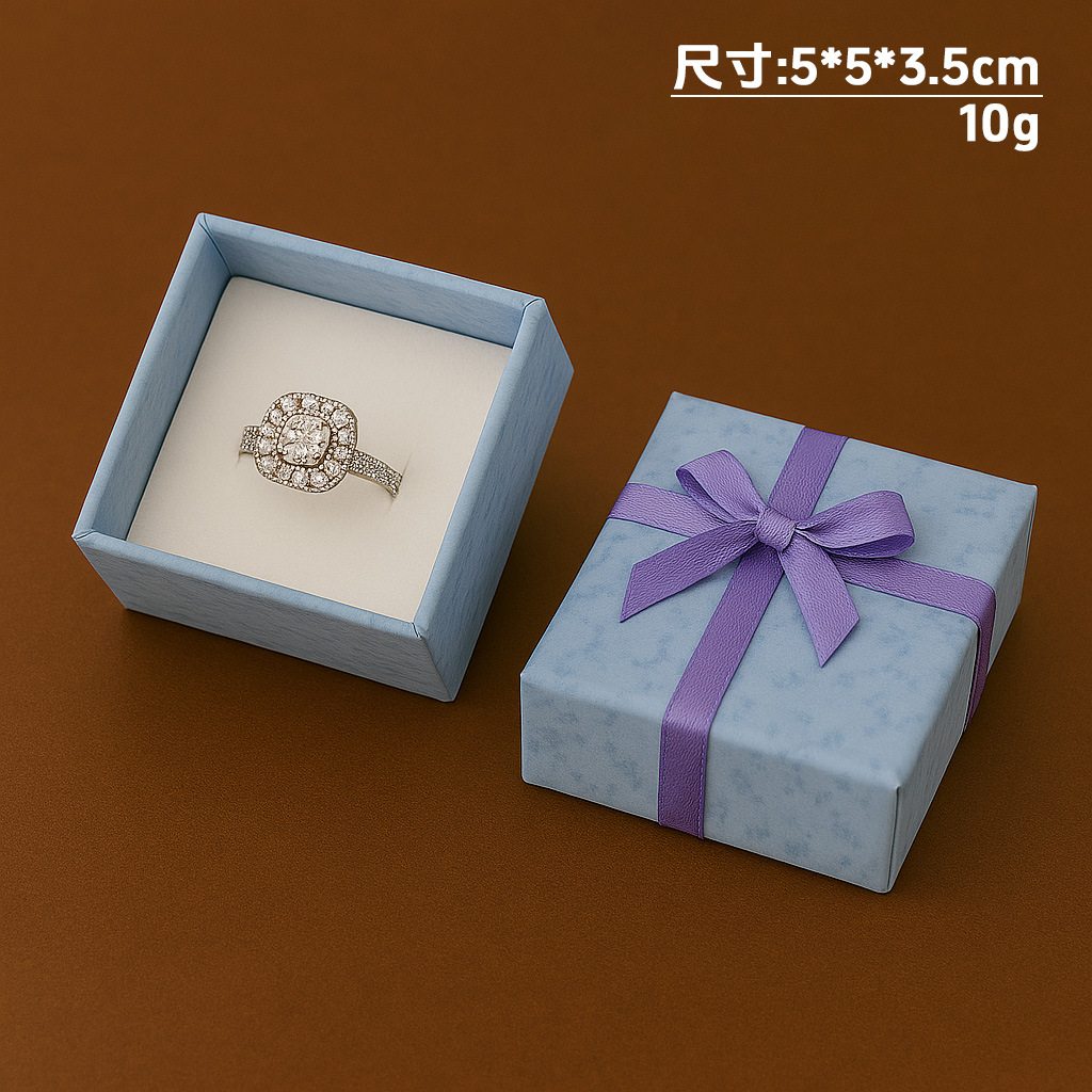 Caja de papel cubierta de cielo y tierra de nubes Caja de embalaje de joyería de estilo ins Collar multifuncional Pendientes Anillo Caja de regalo al por mayor