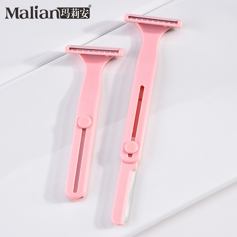 Retractable Double-Head Razor, Eyebrow Trimmer, Two-In-One Manual Anti-Scratch Razor for Shaving Armpit Hair, Leg Hair, Private Parts, and Eyebrows Retractable Double-Head Razor, Eyebrow Trimmer, Two-In-One Manual Anti-Scratch Razor for Shaving Armpit Hair, Leg Hair, Private Parts, and Eyebrows
