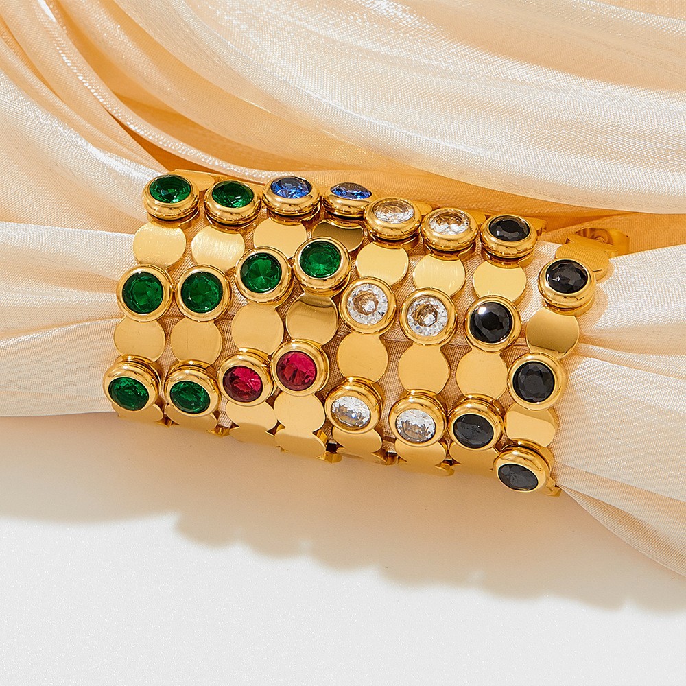Bracelets, Earrings, Necklace Classification PVD Coated Real Gold Plated 16K Gold White Gold Plated Gold Plating Geometric 304 Stainless Steel Fashion Waterproof Non Tarnish Bracelets Earrings Necklace