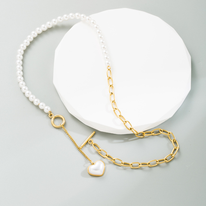 Fashion Star Moon Titanium Steel Layered Necklaces Plating Stainless Steel Necklaces 1 Piece