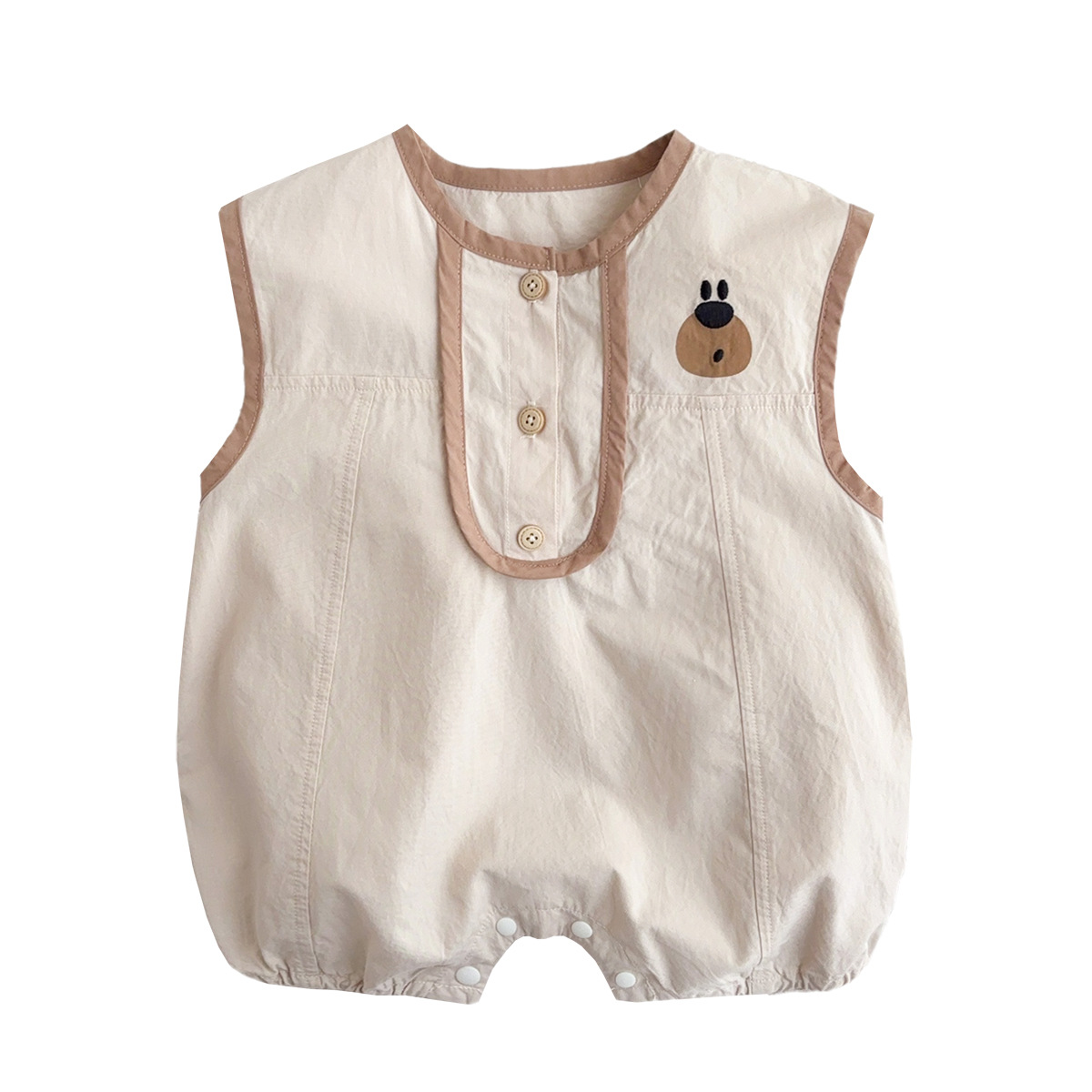 Bebé verano sin mangas mono bebé estilo coreano ropa de verano chaleco para bebé mameluco delgado