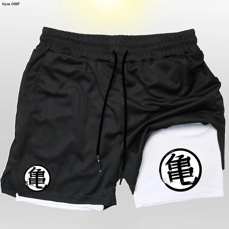 Cross-border foreign trade manufacturers shorts animation series printed double-layer fitness sports 2024 summer new casual pants Cross-border foreign trade manufacturers shorts animation series printed double-layer fitness sports 2024 summer new casual pants
