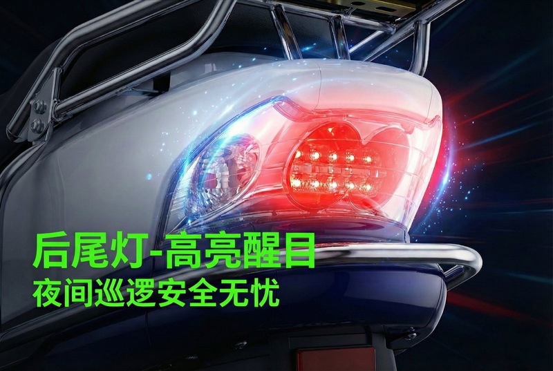 72v Electric Two-wheeled Patrol Car 2-wheeled Security Patrol Electric Motorcycle (72v Ruijie Extension)