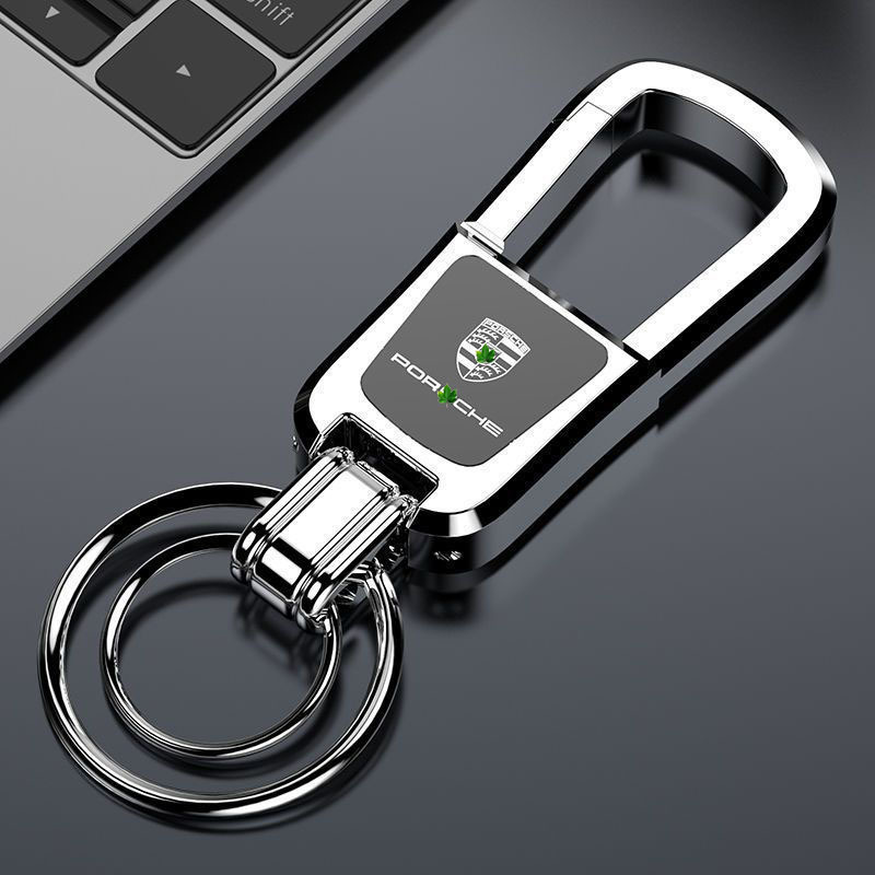 Llavero del coche de los hombres de gama alta láser grabado láser anti-perdido cintura creativa colgante llavero logotipo del coche nombre de la familia letras