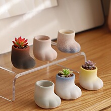 可爱多肉花盆简约素烧小盆高颜值迷你多肉植物拇指盆室内桌面盆