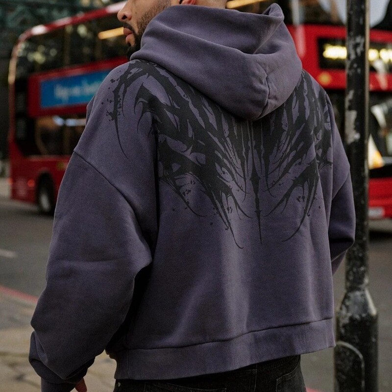 Youngla American Trendy Brand Men's Sports Sweatshirt Cross-Border Fitness Leisure Running Training Printed Hooded Jacket