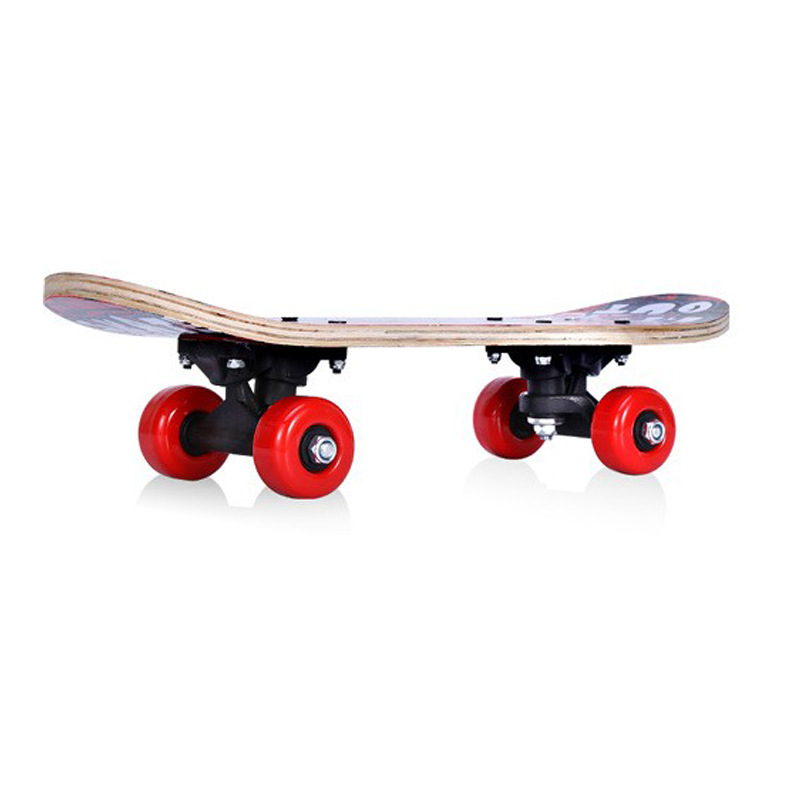 Small Skateboard 1705 Skateboard 43cm Maple Scooter Double Sided Cartoon Pattern Skateboard Four Wheel Skateboard Small Skateboard