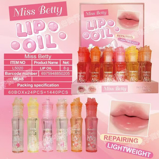 Cross-Border Miss Betty Lip Glaze Heart-Shaped Sweet Dollar Element Color Long-Lasting Rosy and Plump Lips and Cheeks Can Be Used as Lip Gloss