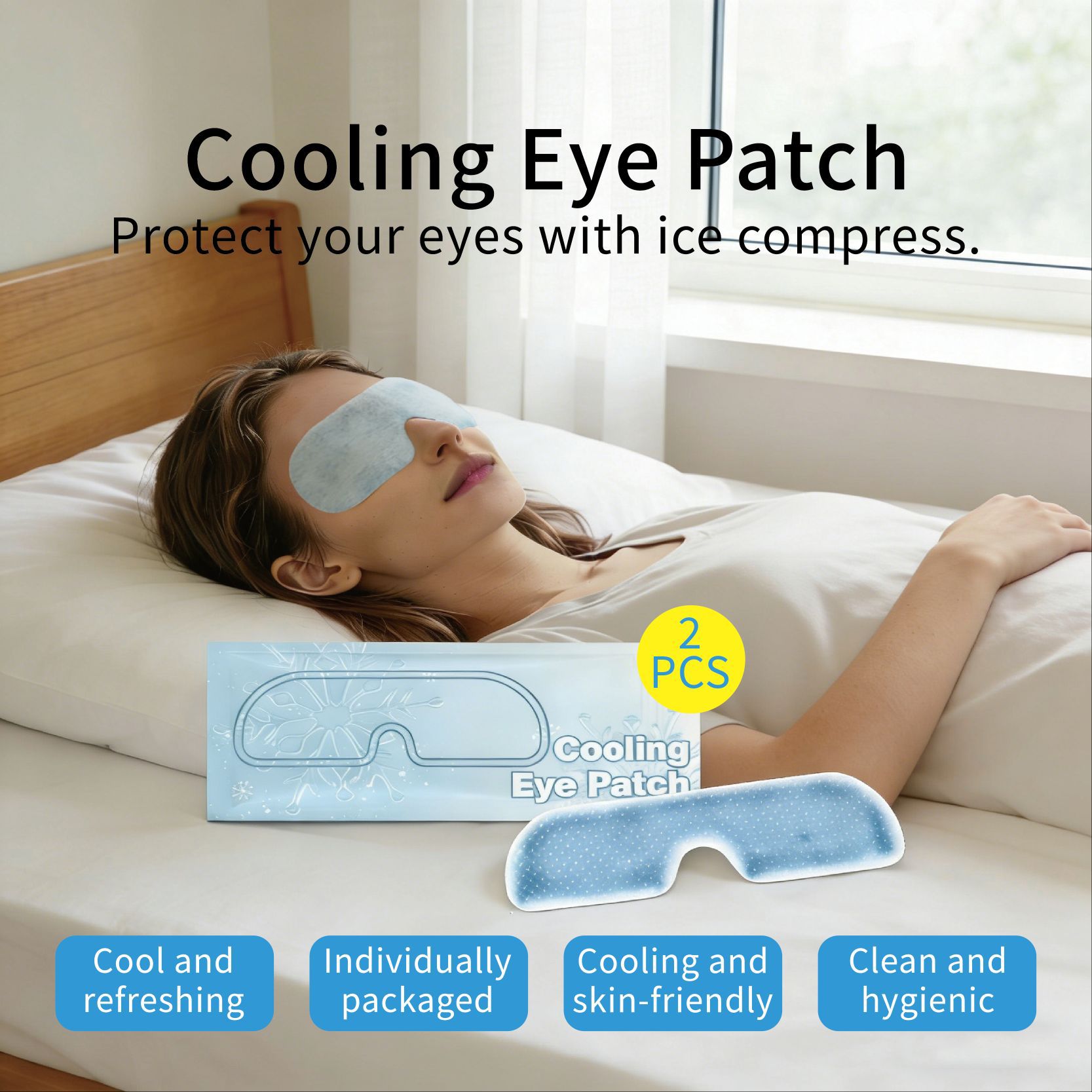 English Packaging Version of Lutein Ice Eye Patch, Moisturizing Eye Patch, Cold Compress Eye Patch, Cooling and Moisturizing Eye Area, Cross-Border Foreign Trade Wholesale