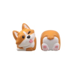 コーキーキャップお尻柴犬手作り塗装クリエイティブ個性かわいい立体キーキャップ機械キーボードキーキャップシングル
