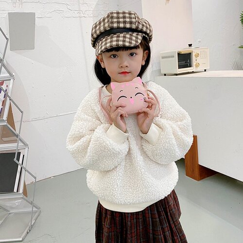 Children's Fashion Casual Crossbody Bag  New Cartoon Cute Little Cat Wallet