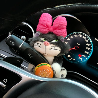 Car ornaments – Cute Plush Car Interior - hamburger-bow-lucifer-clutch